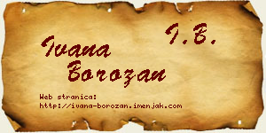 Ivana Borozan vizit kartica